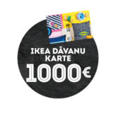 IKEA dāvanu karte 1000€ vērtībā