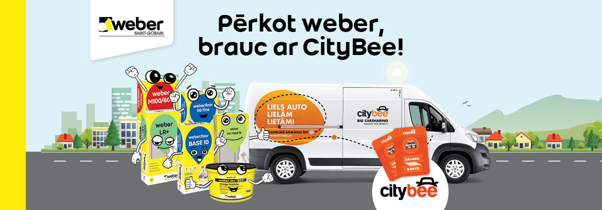 Pērkot Weber, brauc ar CityBee!