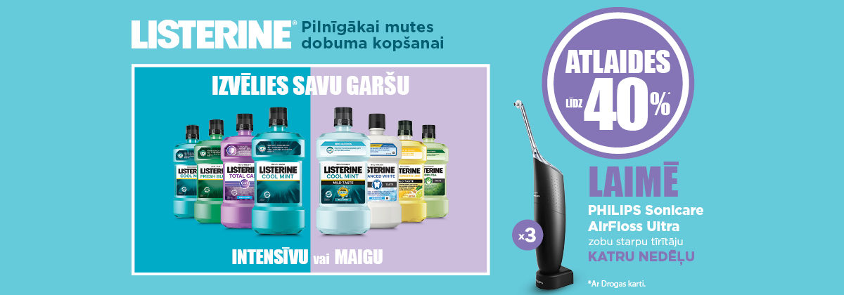 Listerine dienas veikalos Drogas