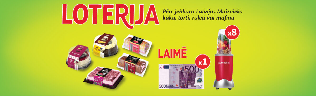 “Kūkas, tortes, ruletes, mafini!” produktu loterija ELVI veikalos