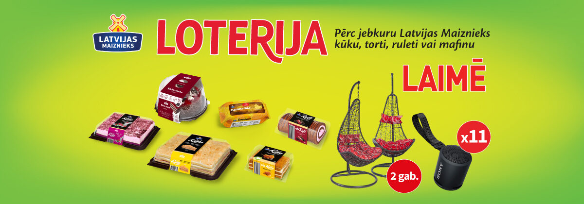 “Kūkas, tortes, ruletes, mafini!” produktu loterija Rimi veikalos