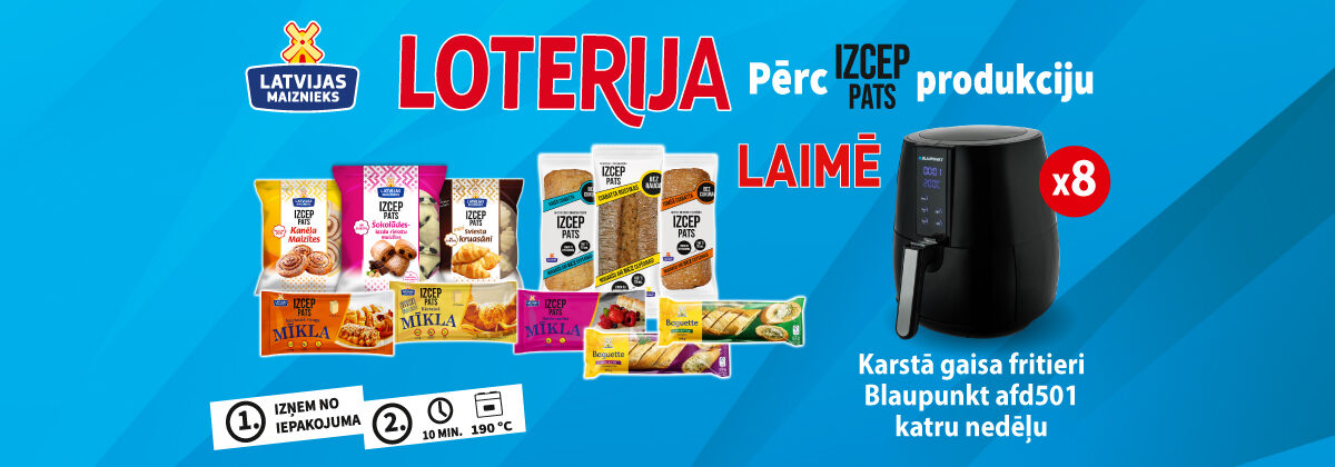 IZCEP PATS produktu loterija veikalos Rimi