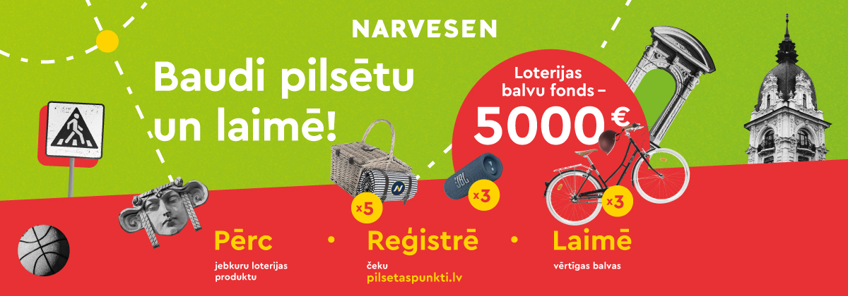 Narvesen vasaras loterija. Pilsētas punkti.