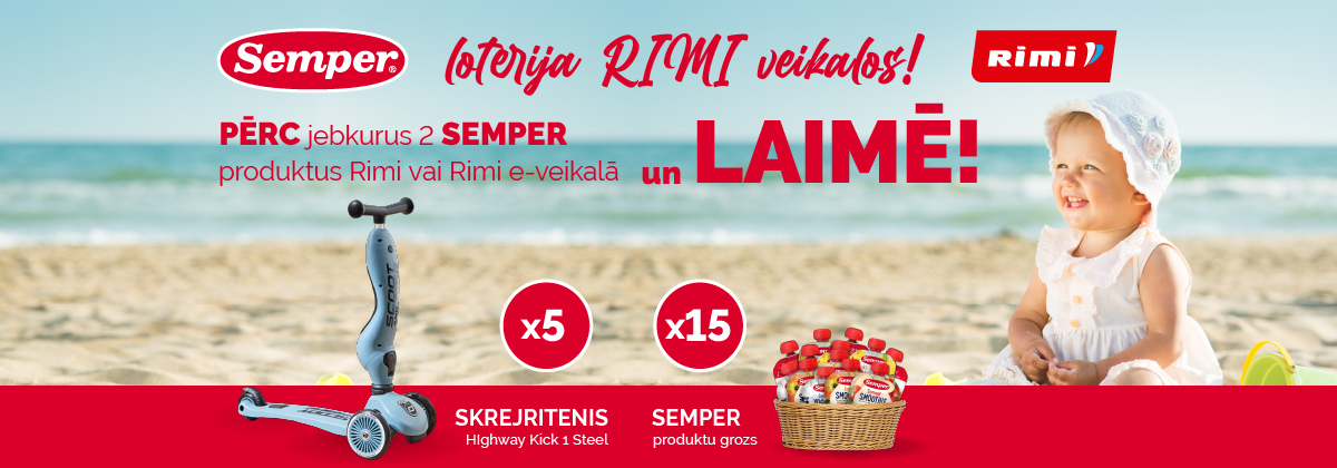 SEMPER loterija Rimi veikalos