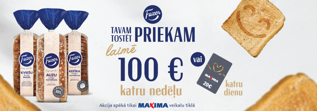 Fazer tostermaizes- Tavam tostētpriekam!
