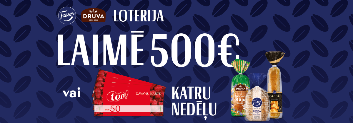 Fazer un Druva loterija top! veikalos