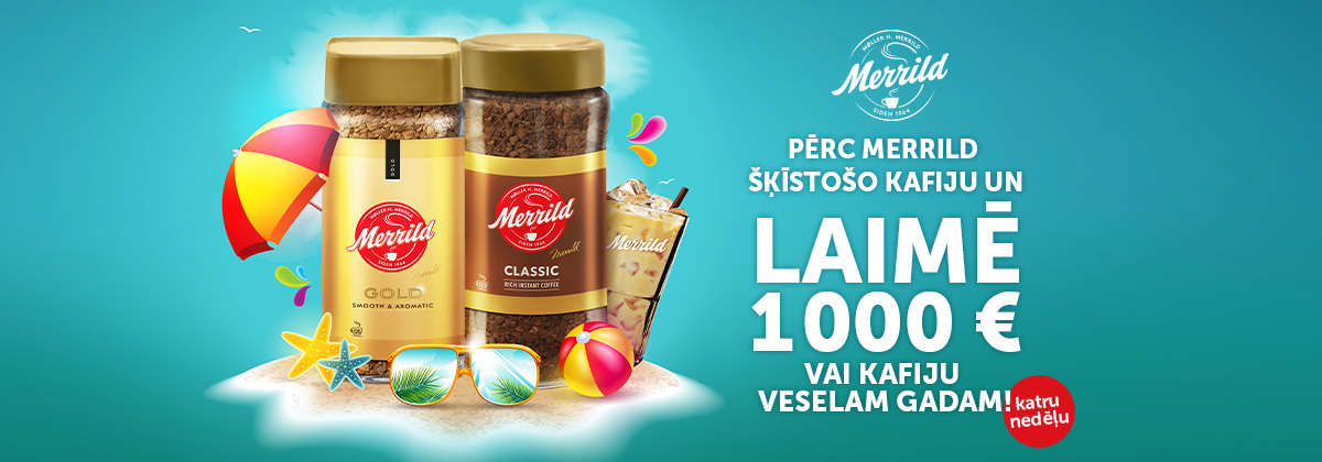 MERRILD šķīstošās kafijas kampaņa