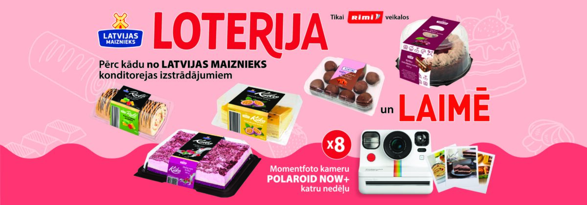 “Kūkas, tortes, ruletes!” produktu loterija RIMI veikalos