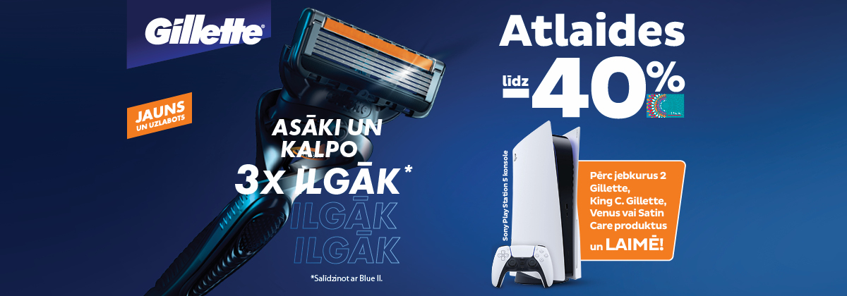 Gillette loterija veikalos Drogas