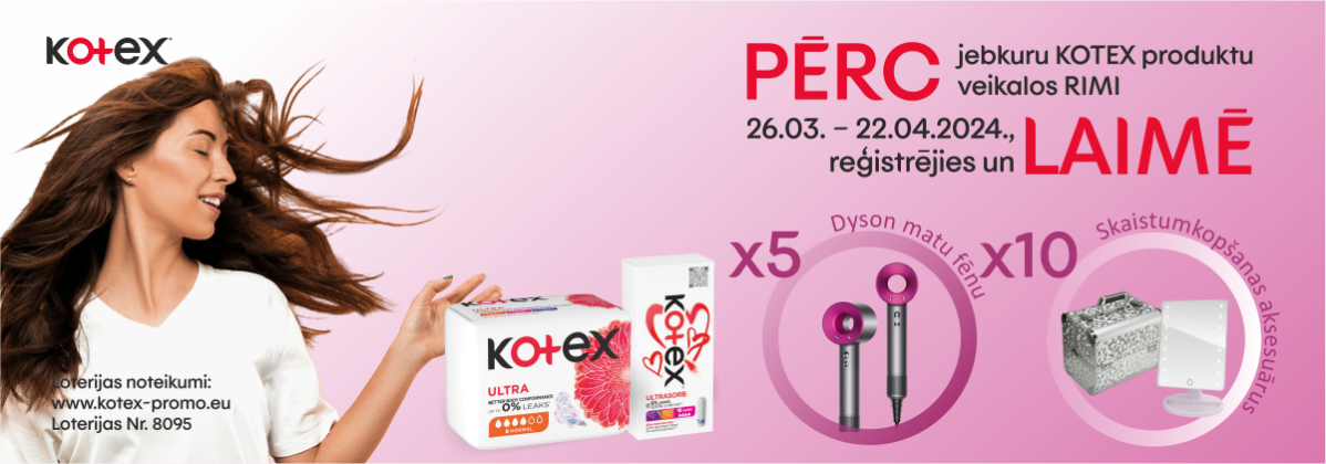 Pērc KOTEX RIMI un laimē!