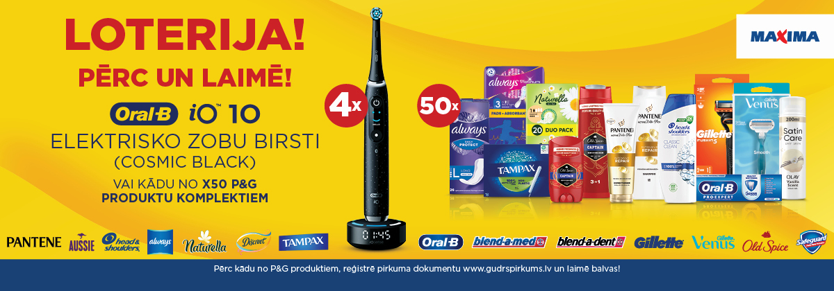 P&G rudens skaistumu dienu loterija Maxima veikalos
