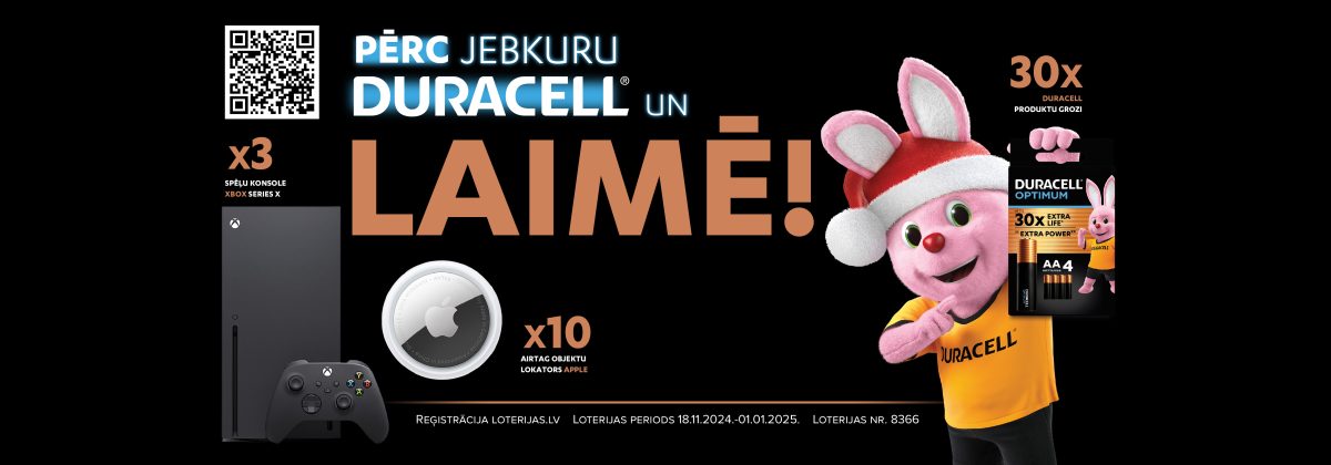 Pērc Duracell un laimē