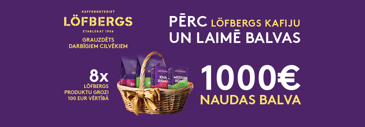 Pērc Löfbergs kafiju un laimē balvas!