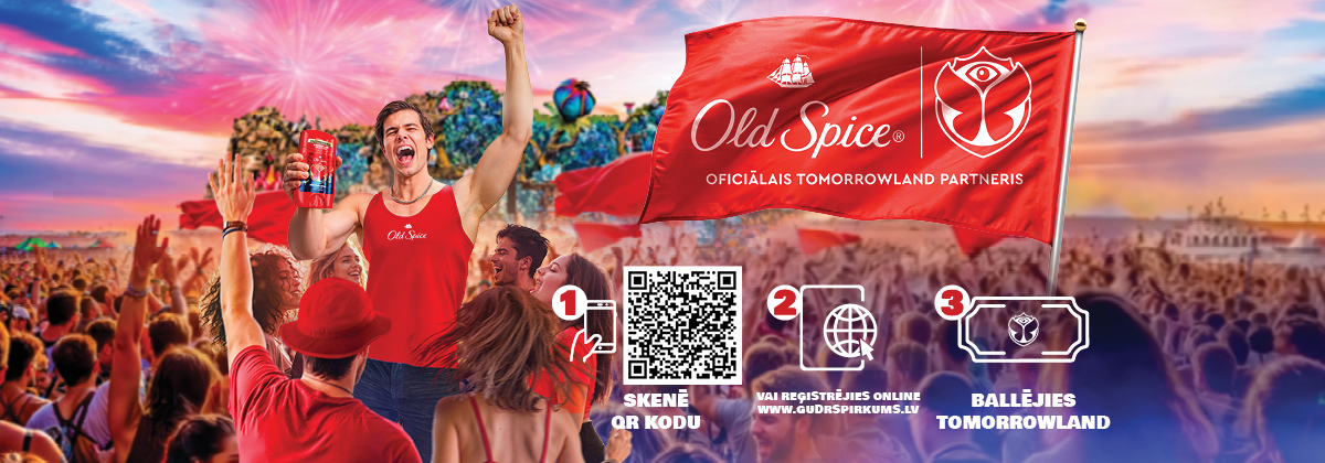ESI GATAVS PIEDZĪVOT TOMORROWLAND ar Old Spice!