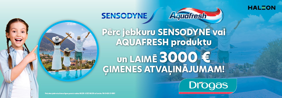 Sensodyne loterija veikalos Drogas