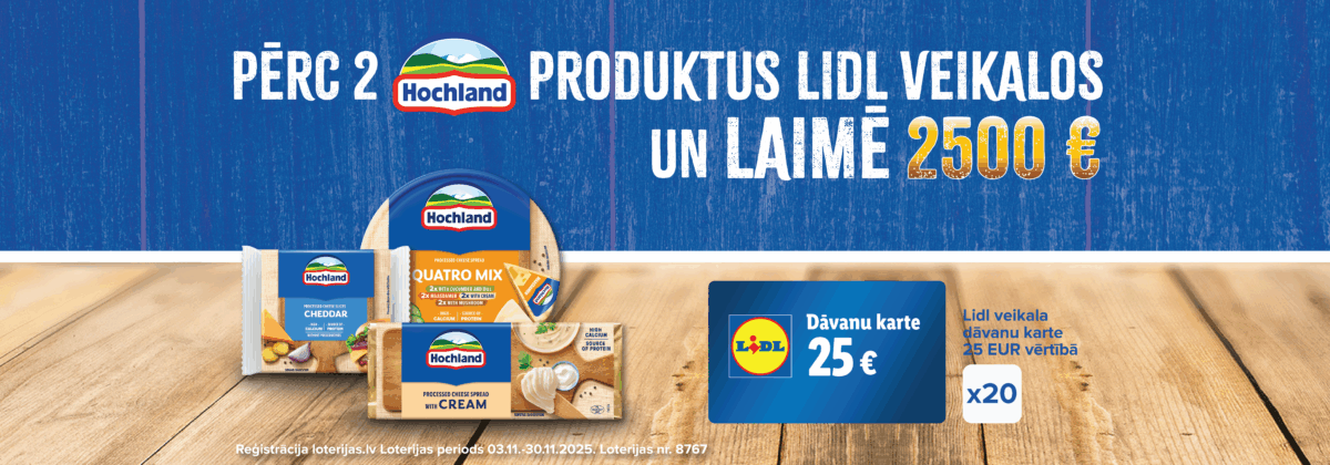 Hochland loterija veikalos Lidl