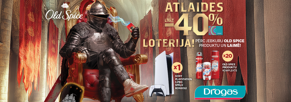Old Spice loterija veikalos Drogas