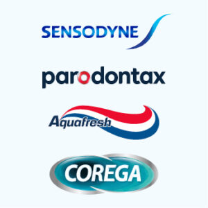 Sensodyne, Parodontax, Corega, Aquafresh