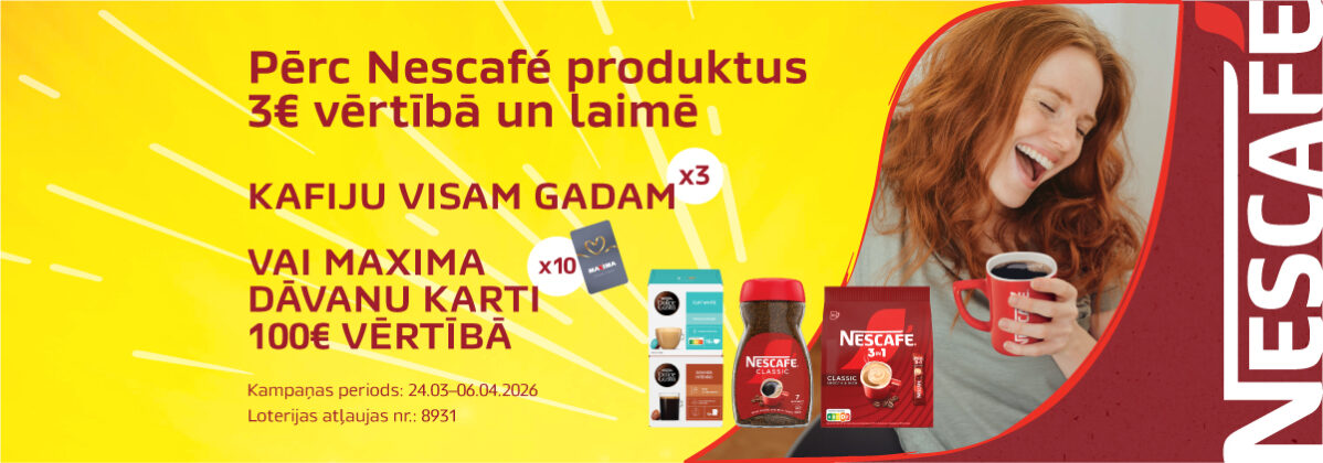 Nescafé loterija Maxima veikalos
