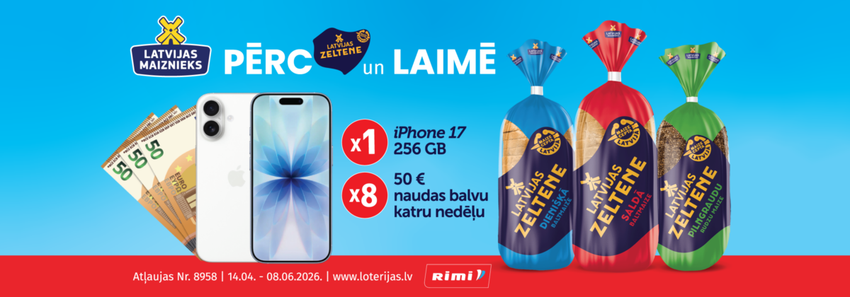 “Latvijas Zeltene” loterija veikalos Rimi