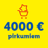 4 (četras) Lidl dāvanu kartes 1000 EUR vērtībā