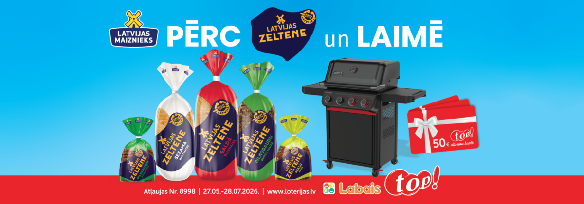 Latvijas Zeltene loterija top! un Labais veikalos