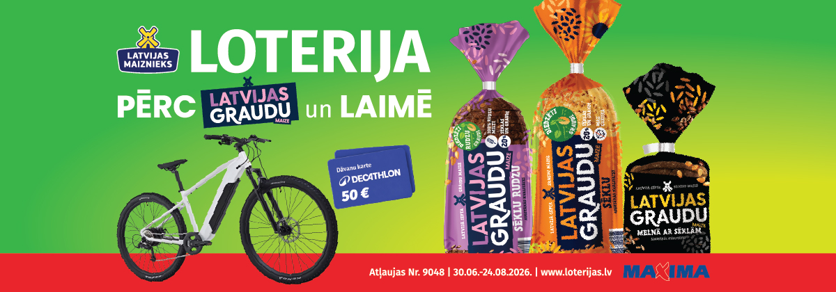 Latvijas Graudu maize loterija Maxima veikalos