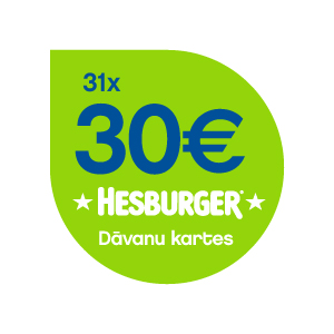 “Hesburger” dāvanu karte 30.00 EUR vērtībā