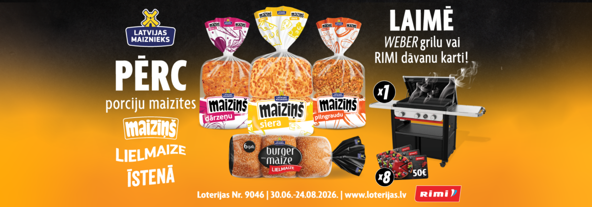 Porciju maizīšu loterija Rimi veikalos