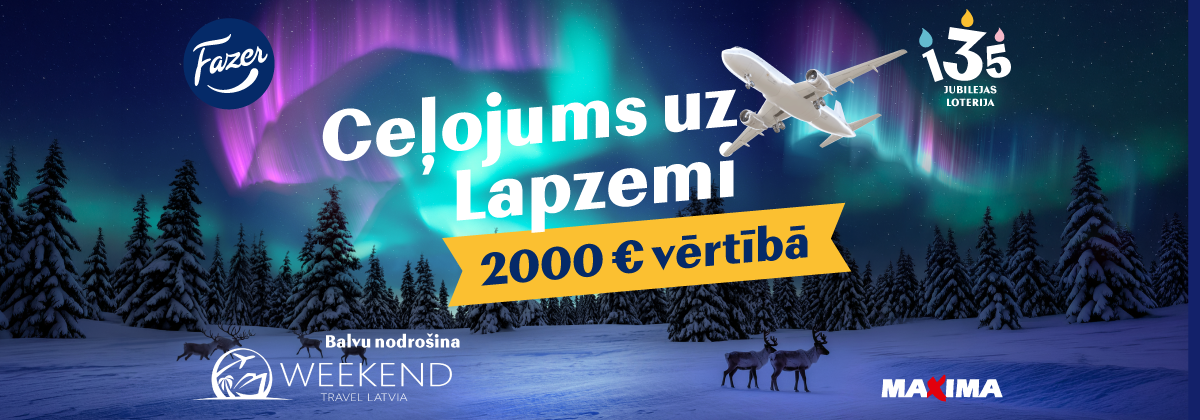 Svini Fazer jubileju un laimē ceļojumu uz Lapzemi!