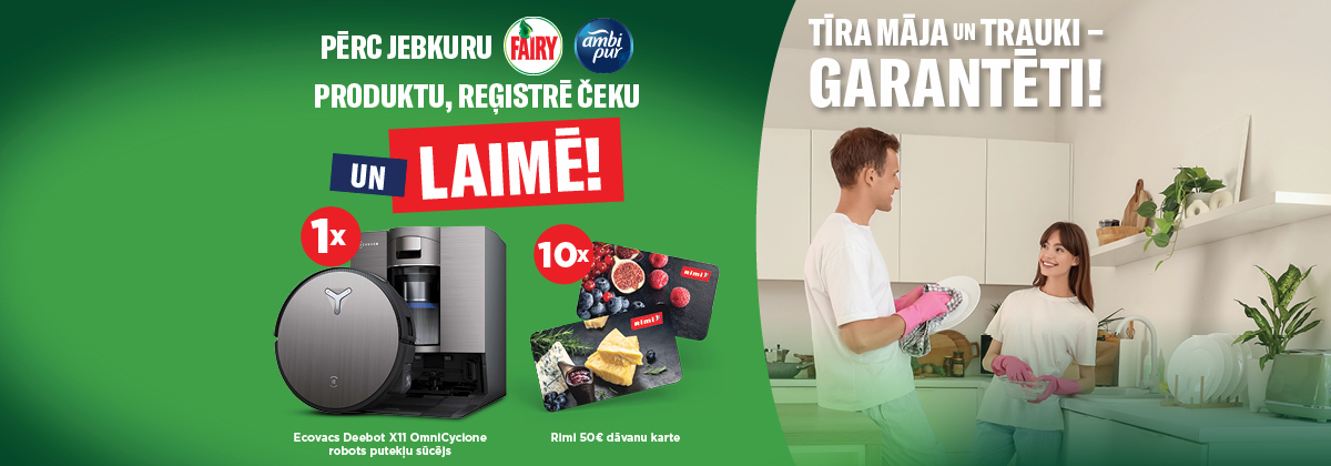 P&G Tīrības dienu loterija Rimi veikalos